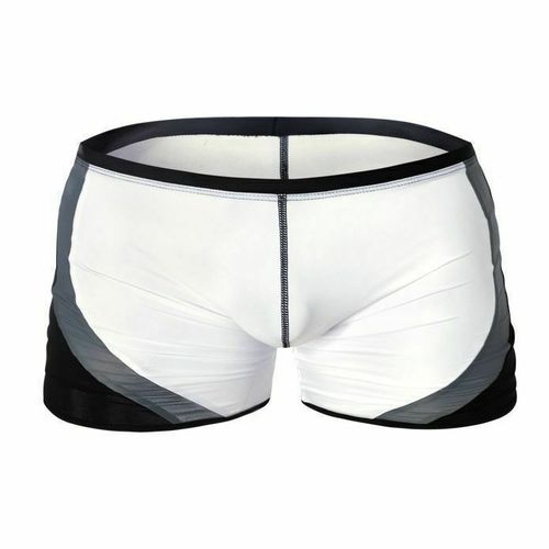 Мужские плавки белые с черными полосами Aussiebum