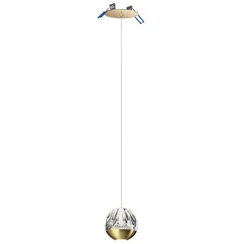 5101/5L L-VISION ODL25 559 латунь/прозрачный/акрил Подвес 2 в 1 LED 5W 4000K 300Лм SONO
