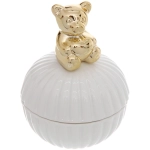 Шкатулка керамическая «GOLD Podarok», мишка, цвет белый, 11*9*3см (в инд. коробке)