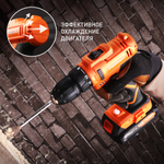 Дрель-шуруповерт акк.PATRIOT BR 189UES, две АКБ Li-Ion 18В, 2,0 Ач, 29Нм, кейс (180301549)