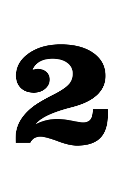 Наклейки цифры Policomprint М12, 3х4 см.
