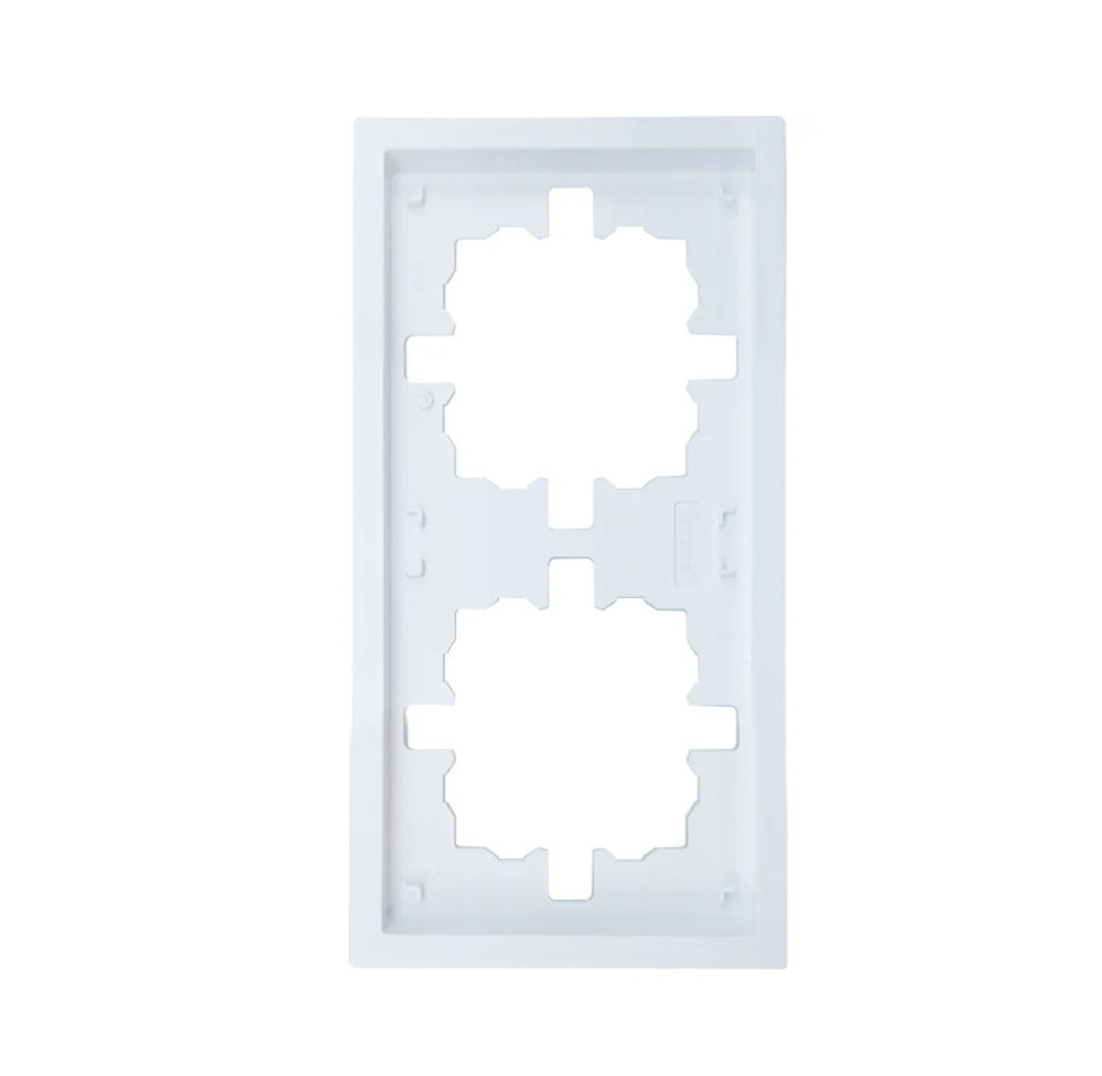 Рамка 2-ая LEZARD ZIMA горизонтальная б/вставок белая