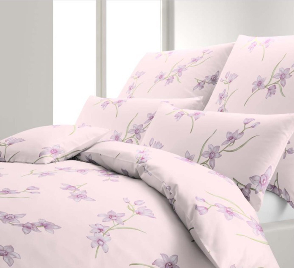 Наволочка 70x70 Elegante Orchidee розовая