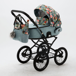 Универсальная детская коляска Adamex Porto Retro Flowers FL-4 (2в1)