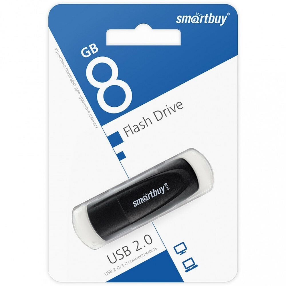 Флеш-накопитель 8 Gb SmartBuy Scout Black