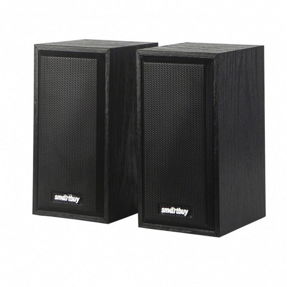 Компьютерные колонки 2.0 SmartBuy ONE, дерево 6 Вт (черная) SBA-101