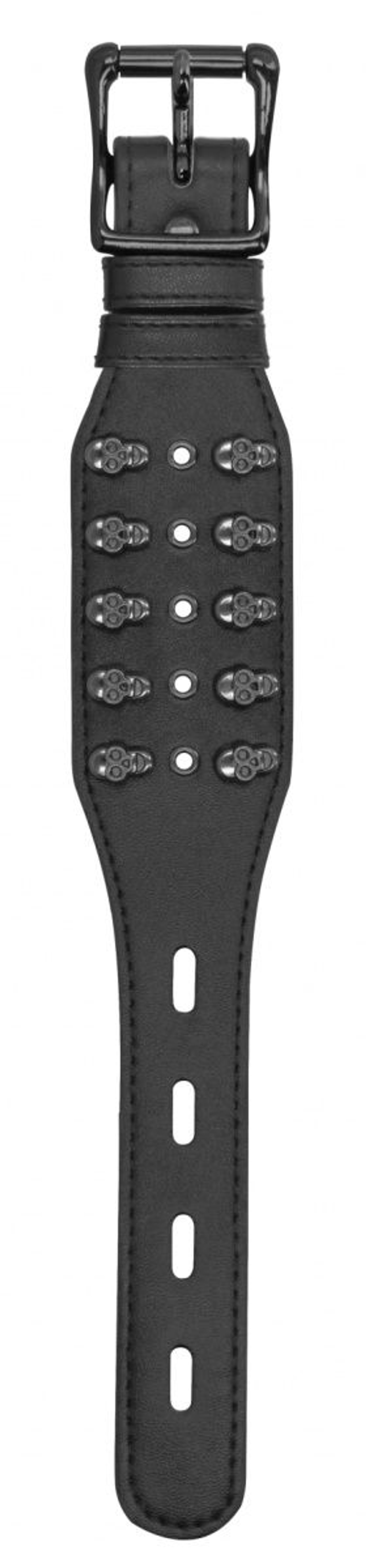 Черный браслет с металлическими заклепками (Цвет: черный)