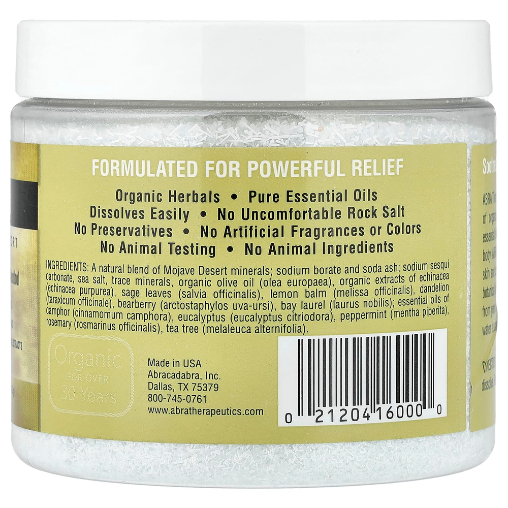 Abra Therapeutics, Для ванн от простуды и гриппа, камфора и ментол, 482 г (17 унций)