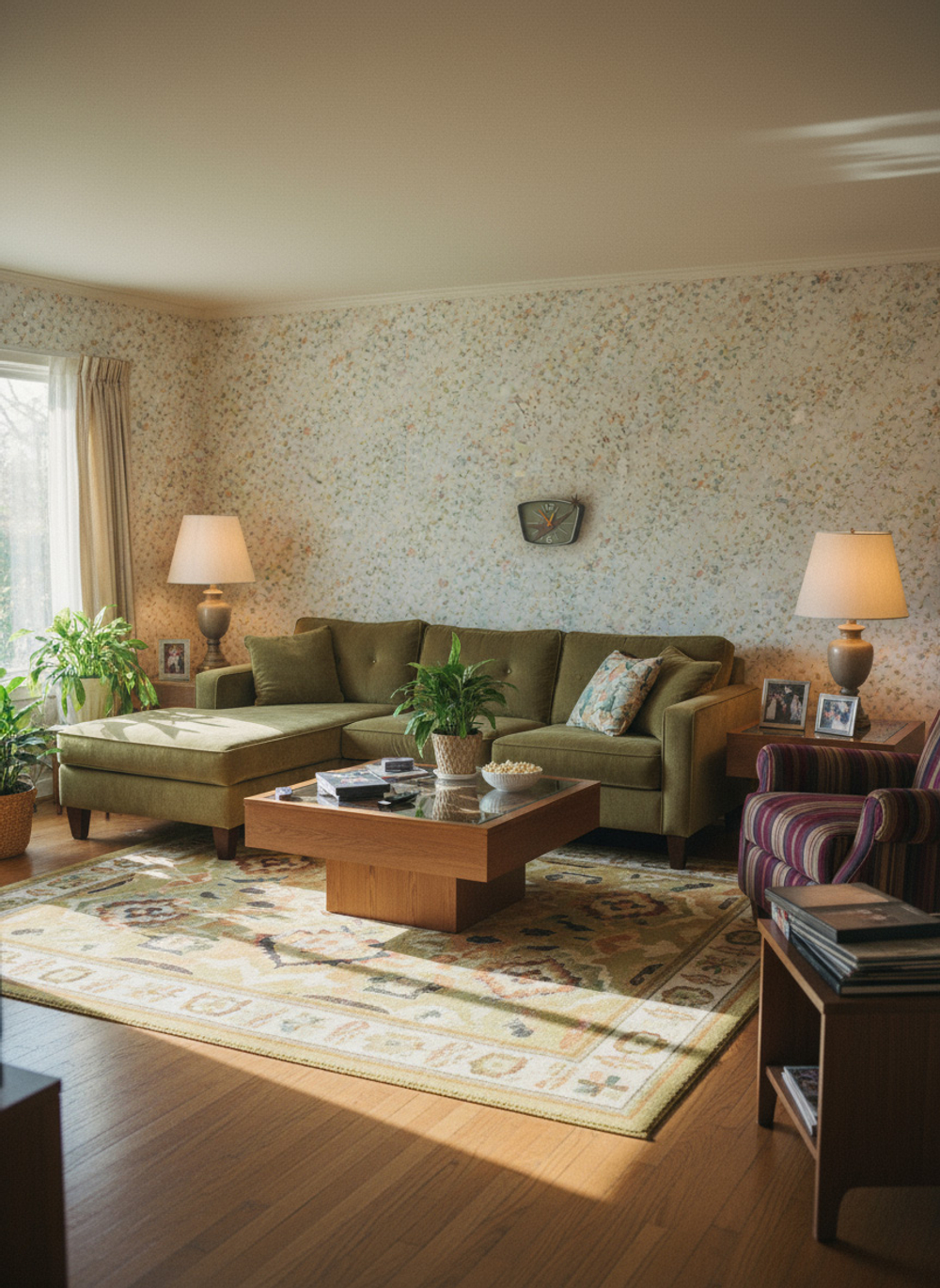 Настенные часы "Орбитальная тропа" 30х23 см, ретро-дизайн mid-century modern