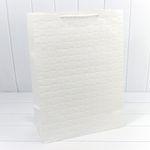 Пакет подарочный 40х55х20см Фигуры и узоры "Квадраты" (Белый)