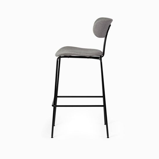 Барный стул Pedigree металлический сиденье серая ткань