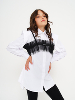 Манишка из фатина, черная