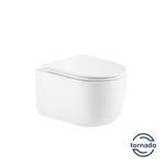 Унитаз подвесной Evo VT1-64ST Tornado, цвет белый, ультратонкое сиденье soft-close