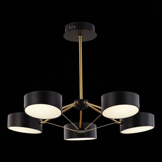 SLE6005-402-05 Светильник потолочный Черный, Золотистый/Черный LED 5*10W VALLE