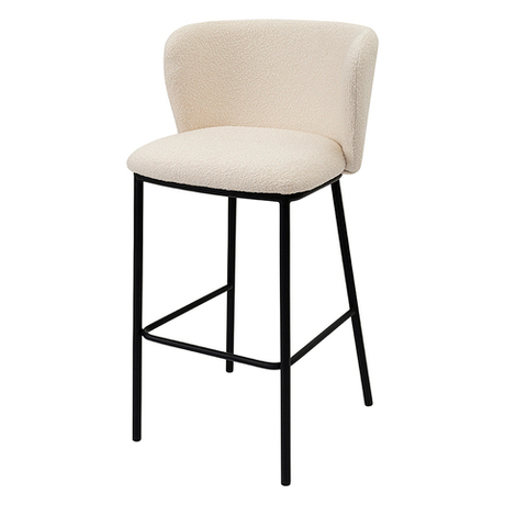 Стул барный Bergenson Bjorn Foggy, букле, молочный