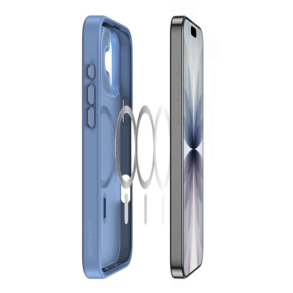 Матовый защитный чехол светло-синего цвета с MagSafe для iPhone 17, серия Yind Series от Dux Ducis