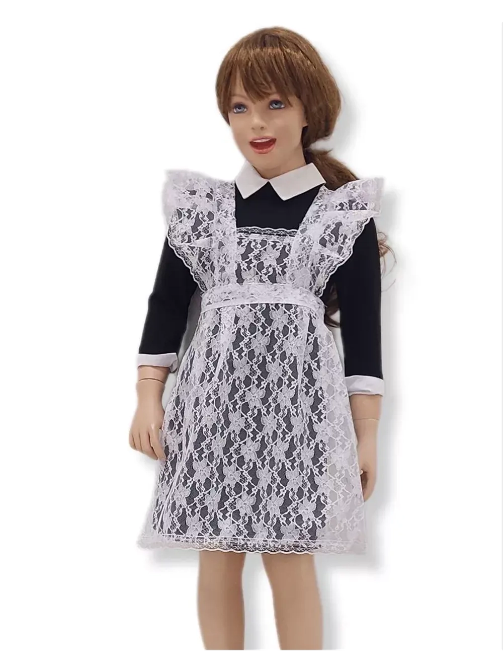 Белый школьный фартук для девочки