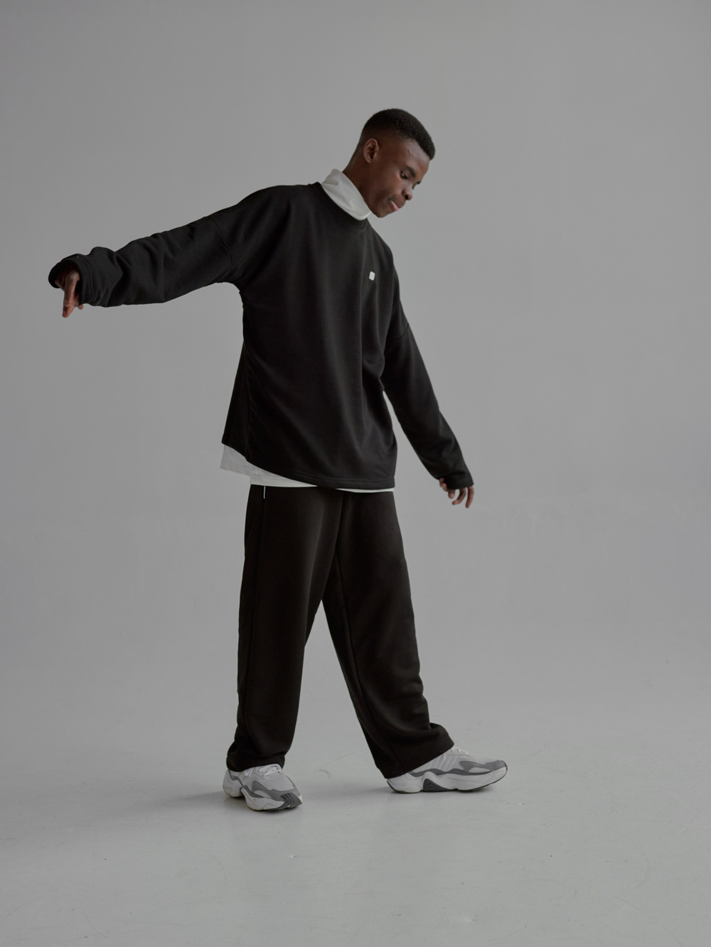 Wide Sweatpants LOGO Black