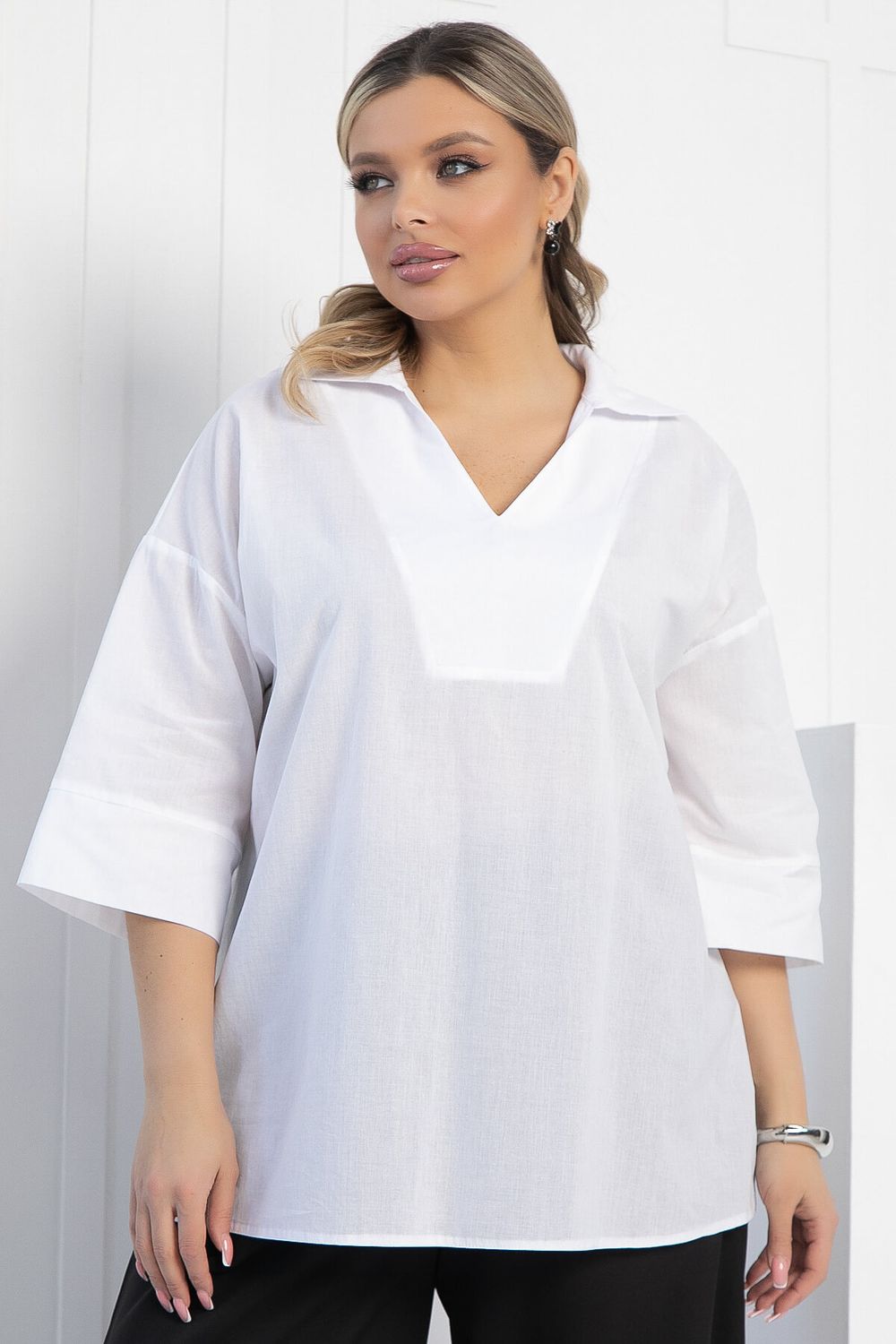 Блуза Легкость движения (белая) Б12945-30М LT Collection