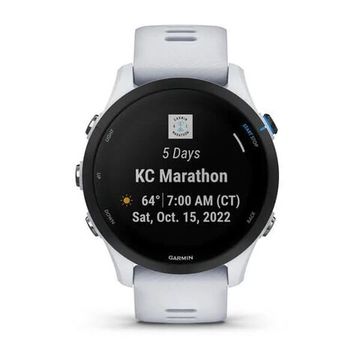 Умные часы Garmin Forerunner 255 Music с белым ремешком