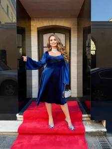 Платье бархат УК-1138 Фабрика Моды