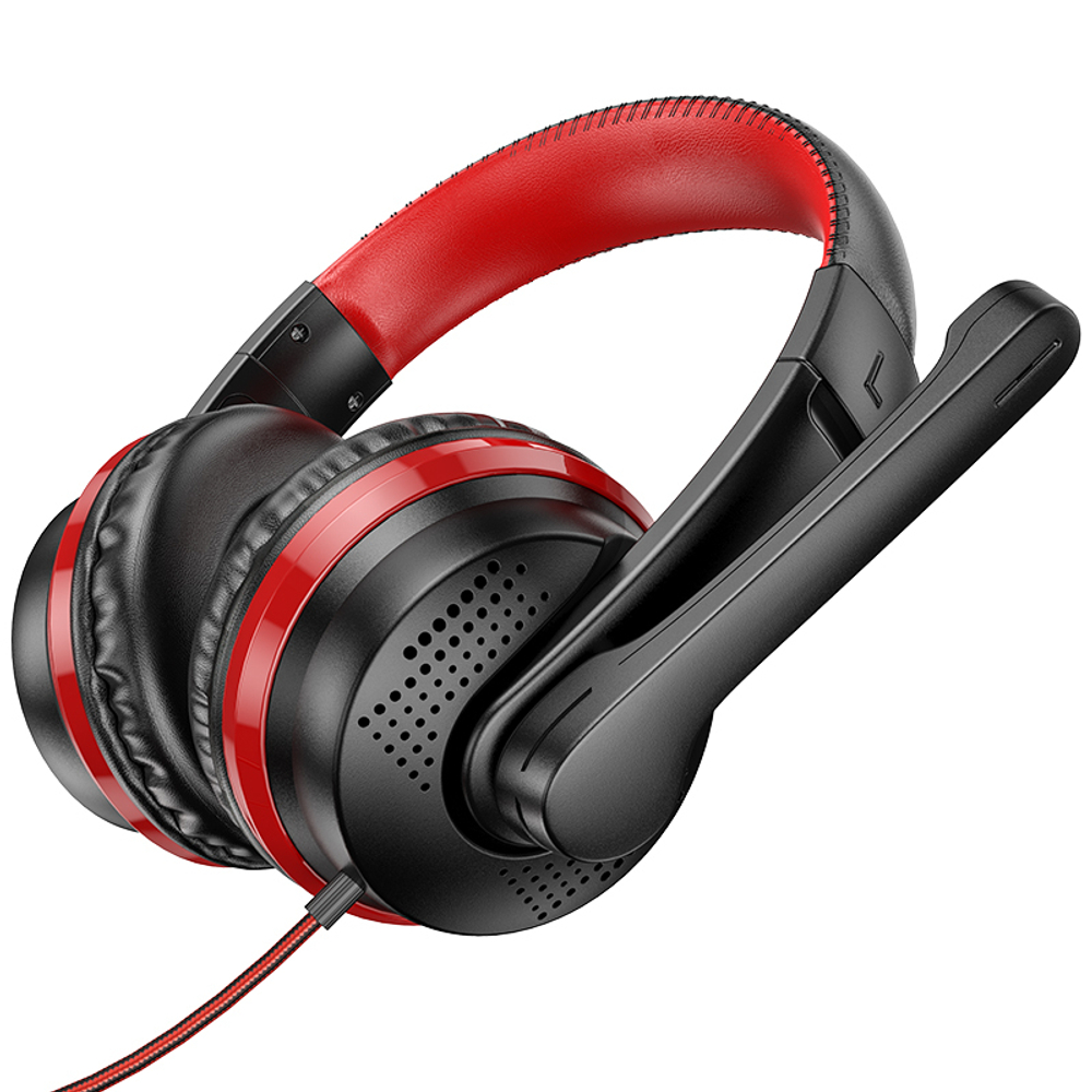 Игровые наушники с микрофоном Hoco W103 Magic tour gaming headphone Red Красные