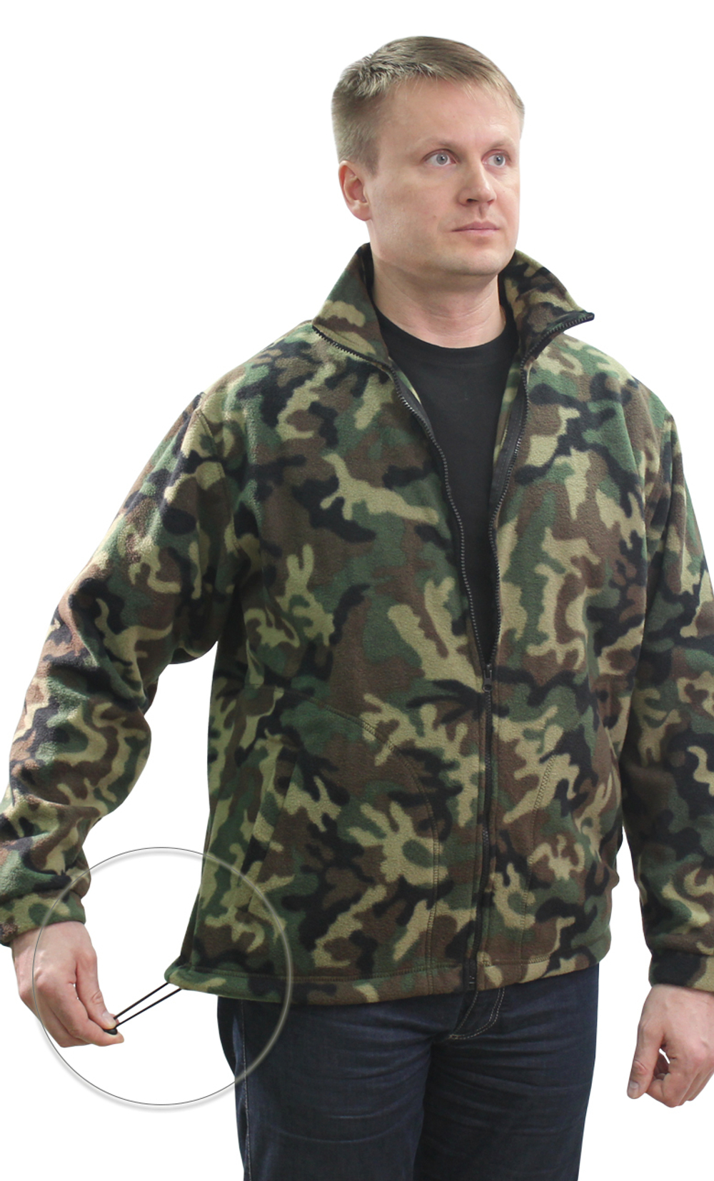 Толстовка флис NEW цв. зел. КМФ