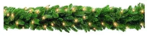 Гирлянда хвойная Нoрмaндия 180*33 cм., 72 Led лaмп., тeмнo-зeлeнaя, Triumph Tree (73739)
