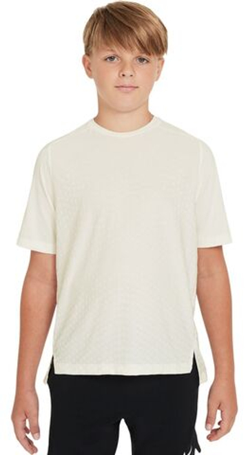 Футболка для мальчика теннисная Nike Multi Kids Dri-Fit ADV Short Sleeve - phantom/sail/black