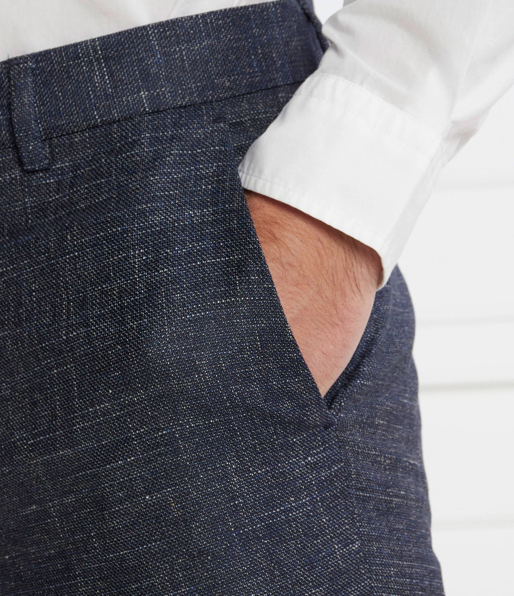 Хлопчатобумажные штаны H-Genius-241 BOSS BLACK - темно-синий(50509537)