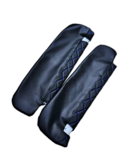 Чехлы на козырьки Газель Next и Газон Next (синяя Бабочка)