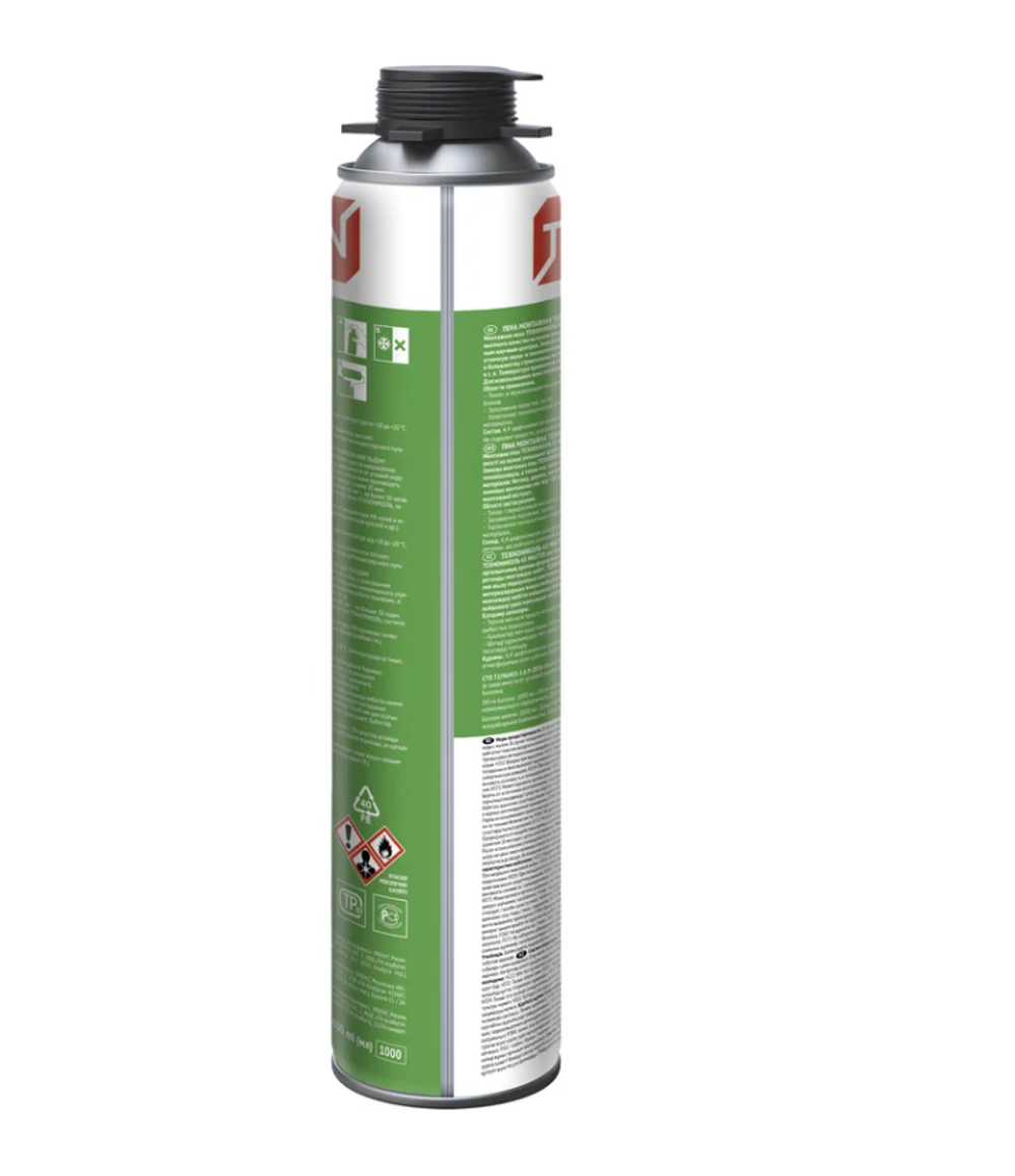 Пена монтажная Технониколь Master 65, зимняя, для пистолета, 1000мл