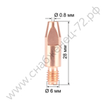 140.0054/MD0009-78 Наконечник М6х28х0.8 (CuCrZr) VARTEG