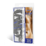 Комбинированный ремень на пенис с 3 кольцами и разделителем мошонки (Цвет: черный)