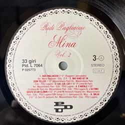 Винтажная виниловая пластинка LP Mina Ridi Pagliaccio (Италия 1988)