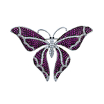 Брошь Fiore Luna Бабочка Zircon XR05662M1 V/S