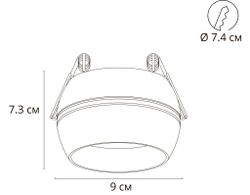Точечный встраиваемый светильник Arte Lamp
