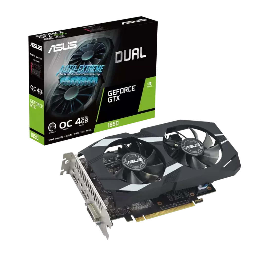 Видеокарта ASUS GeForce GTX1650 OC 4Gb (DUAL-GTX1650-O4GD6-P-EVO)