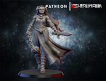 Grand Alliance Order Cities of Sigmar Empire Воительница Сигмара с мечом и цепом миниатюра для dnd, днд, pathfinder, фентези, Настольная игра, НРИ, Варгейм, РПГ