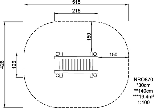 Подвесной мост мини, плоский
