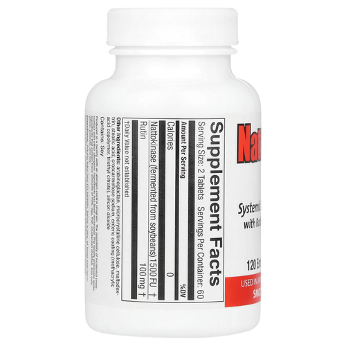 Naturally Vitamins, Nattokinase 1500, добавка с системными ферментами, 120 таблеток, покрытых кишечнорастворимой оболочкой