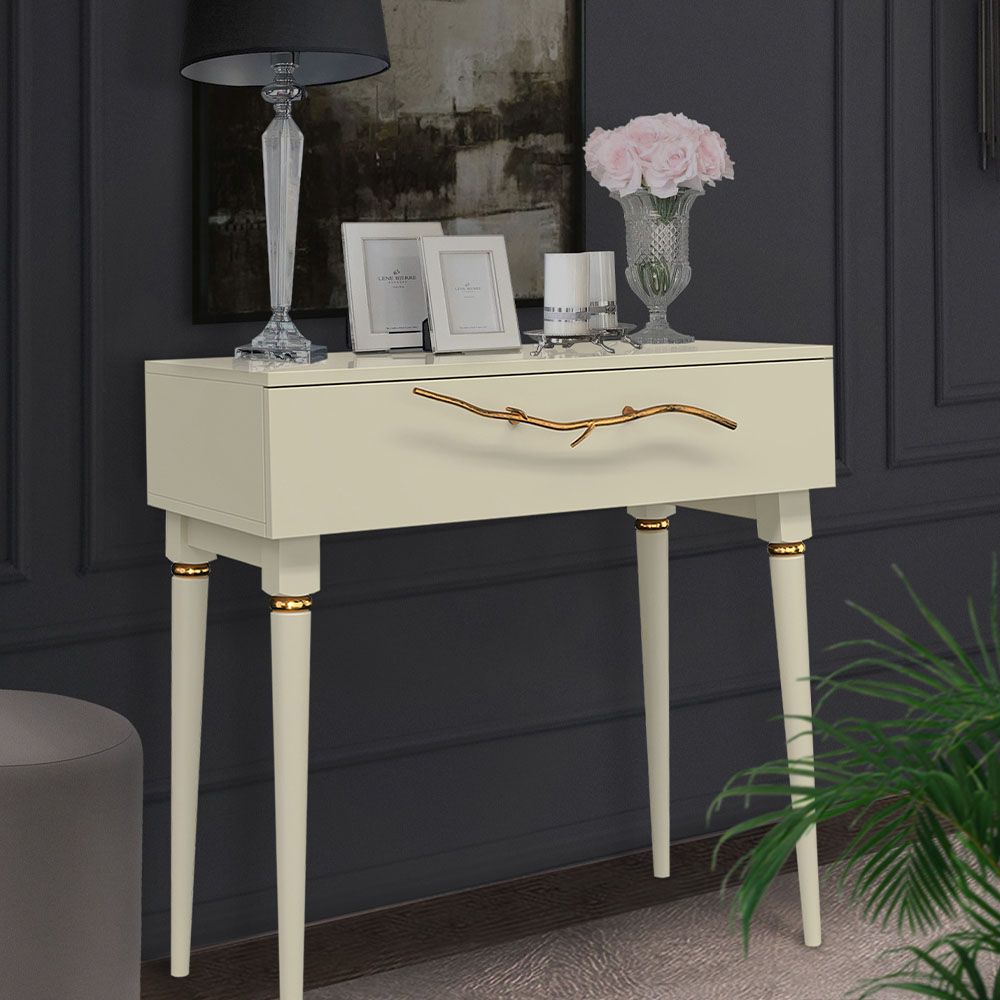 Консоль Арт Колор matte Классик Голд Серый шелк матовый