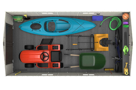 Сарай пластиковый WoodLook 15*8 DD