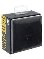 FORTE&PIANO Розетка 1-местная с заземлением без защитных шторок винтовое крепление 16А FP116 черный IEK