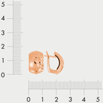 Женские серьги из розового золота 585 пробы без вставок (арт. 20193а-3)