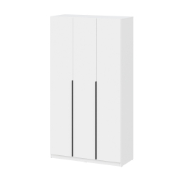 Шкаф распашной с наполнением (7 полок + 2 ящика + штанга) ШК 5 (1200), Белый