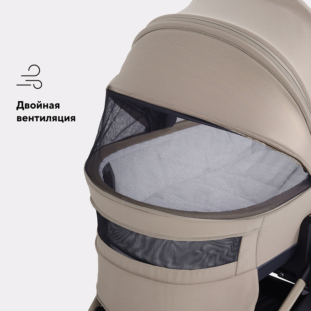 Детская коляска Rant Flex Therm Soft 4 в 1 с автокреслом Miro Black и база Sandy Beige