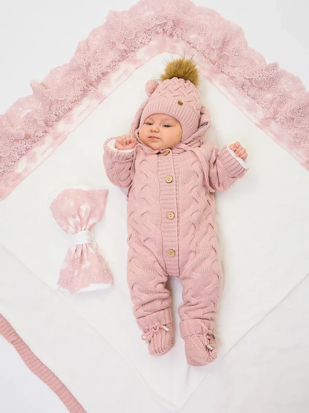 Комплект на выписку для новорожденного утепленный