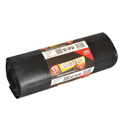 Мешок д/мусора ПВД 300 л (10 шт.) рулон черный МЕШКОFF (1/5 шт.)