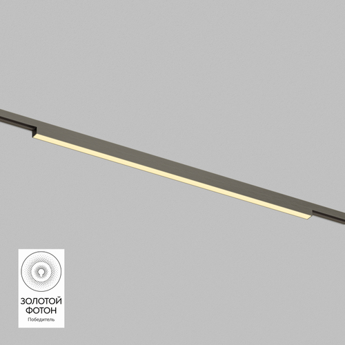 DK5752-DN Светильник для трека SHINE LINEAR со светодиодом, L601*W19*H27, 48V DC, 24W, RA?90, 3000K, IP20, темный никель, алюминий